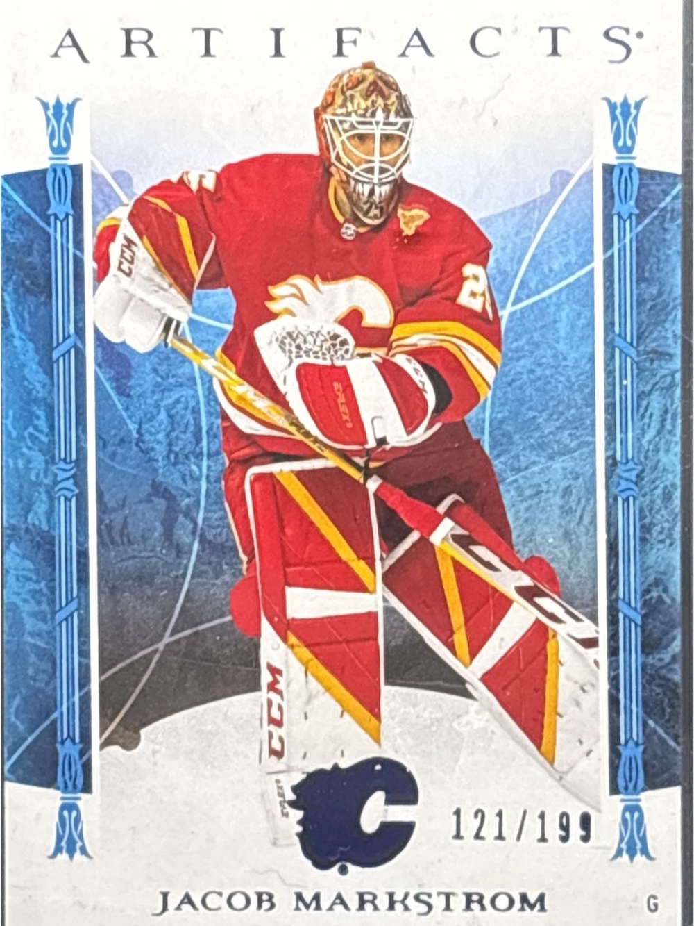 Upper Deck Artifacts Hockey Trading Card - Jacob Markstrom LE 121/199